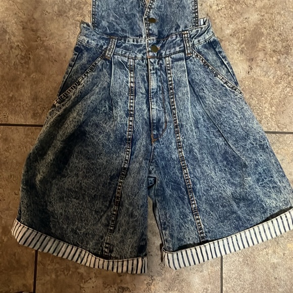 Vintage Breaker Sportswear Acid Wash 80’s-90’s Overalls Size 5 - Picture 2 of 14